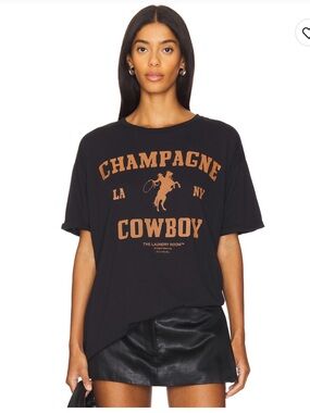 The Laundry Room Black Tee with Copper Graphic